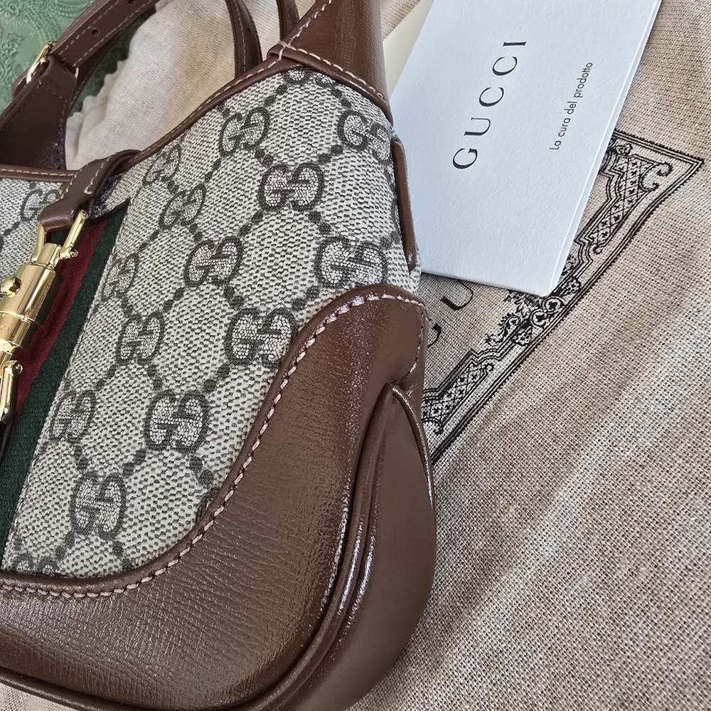 Authentic Gucci Jackie 1961 Mini Bag 2way, Handbag Or Crossbody Bag - Picture 15 of 16